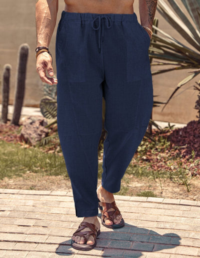 Coofandy Linen Style Beach Pants (US Only) Pants coofandy Navy Blue S 