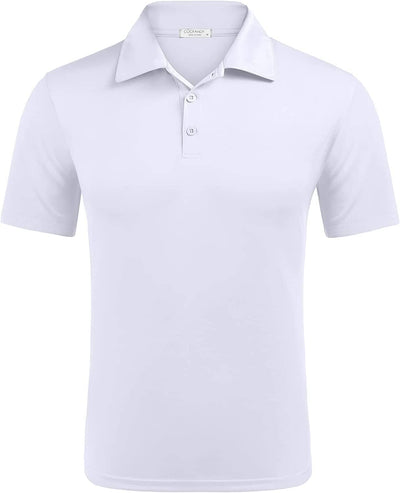 Coofandy Button Closure Polo Shirt (US Only) Polos COOFANDY Store White Small 