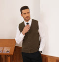 Casual Sleeveless Knitted Button Cardigan Vest (US Only) Vest COOFANDY Store