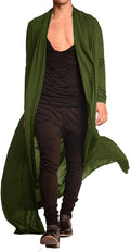 Lightweight Ruffle Shawl Long Length Drape Cape Cardigan (US Only) Cardigans COOFANDY Store Olive Green S