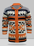 Coofandy Long Sleeve Lapel Jacquard Sweater coofandystore