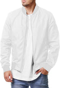 Casual Soft Shell Flight Windbreaker Coat (US Only) Jackets COOFANDY Store White S