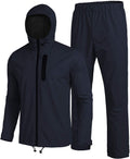 Waterproof Lightweight Camping Rain Suit (US Only) Sports Set COOFANDY Store Navy Blue S