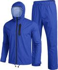 Waterproof Lightweight Camping Rain Suit (US Only) Sports Set COOFANDY Store Blue S
