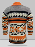 Coofandy Long Sleeve Lapel Jacquard Sweater coofandystore