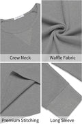 2 Pack Waffle Long Sleeve Cotton T-Shirt (US Only) T-Shirt COOFANDY Store