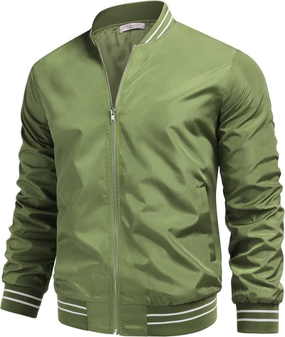 Lightweight Windbreaker Full Zip Jacket (US Only) Jackets COOFANDY Store Olive Green S 