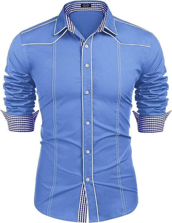 Casual Long Sleeve Shirts (US Only) Shirts Coofandy&