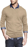 Solid Classic Crew Neck Sweater (US Only) Sweaters COOFANDY Store Khaki S