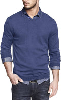 Solid Classic Crew Neck Sweater (US Only) Sweaters COOFANDY Store Royal Blue S