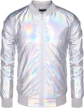 70s Disco Christmas Party Zip-up Jacket (US Only) Jackets COOFANDY Store Multicolored S