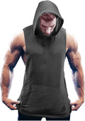 Workout Bodybuilding Muscle Sleeveless Hooded Tank Top (US Only) Tank Tops COOFANDY Store Dark Grey S