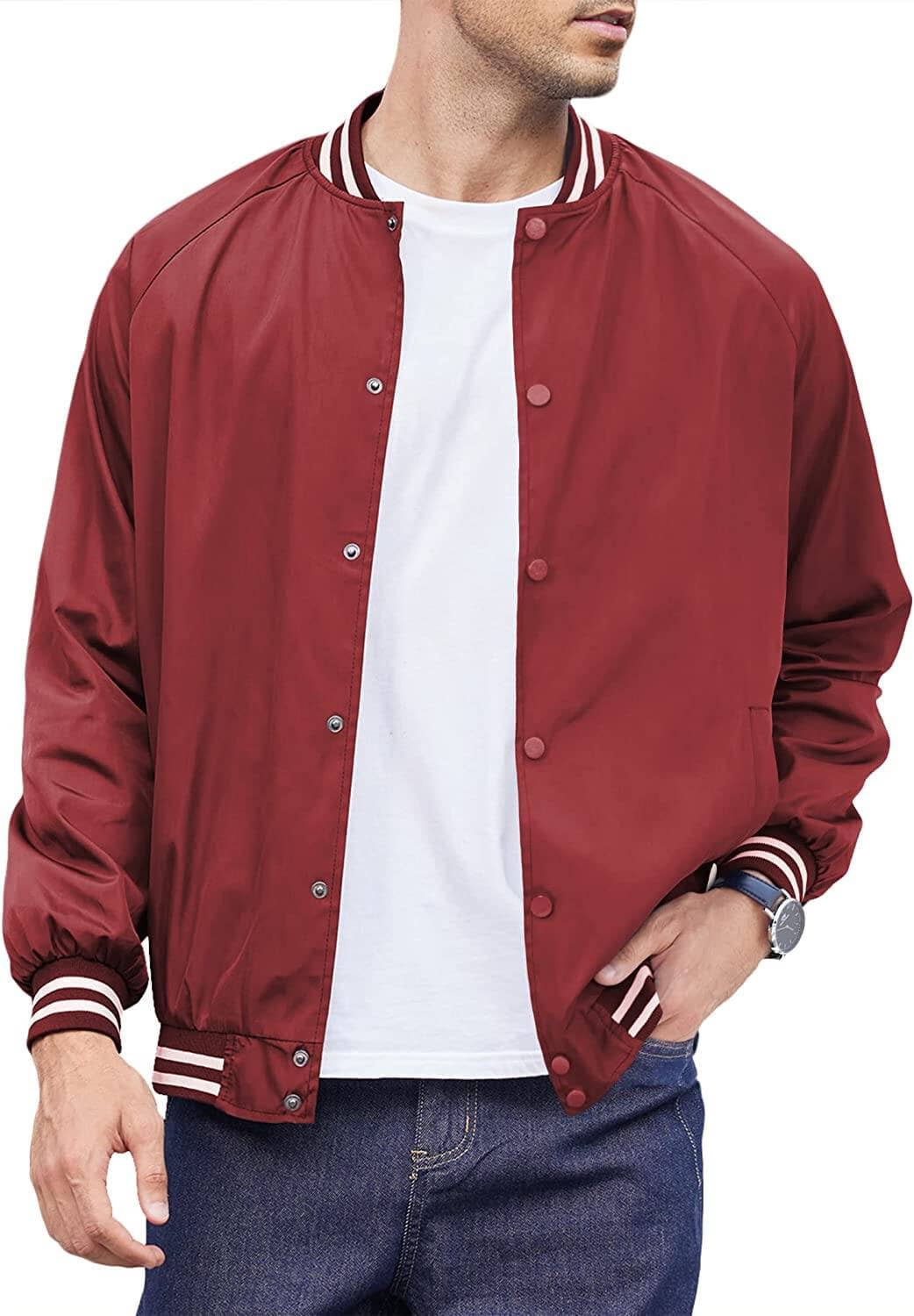 Varsity Lightweight Baseball Bomber Jackets Upgrade Your Style coofandy