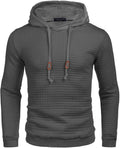 Gym Drawstring Plaid Jacquard Hoodie (US Only) Fashion Hoodies & Sweatshirts COOFANDY Store Dark Gray S