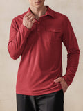 Classic Utility Polo Shirt Polos coofandystore Dark Red S