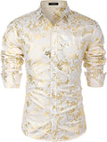 Luxury Design Floral Dress Shirt (US Only) Shirts COOFANDY Store Pat7 S