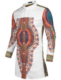 Casual Ethnic Graphic Long Shirt (US Only) Shirts COOFANDY Store