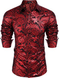 Luxury Design Floral Dress Shirt (US Only) Shirts COOFANDY Store Pat10 S