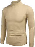 Turtleneck Pullover Basic Knitted Thermal Sweaters (US Only) Sweaters COOFANDY Store Khaki S