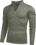 Zip Up Slim Fit Lightweight Pullover Polo Sweater (US Only) Fashion Hoodies & Sweatshirts COOFANDY Store