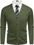 V Neck Lightweight Button Down Knitted Sweater (US Only) Sweaters COOFANDY Store
