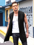 Casual Sleeveless Ruffle Shawl Collar Drape Cape (US Only) Cape coofandy