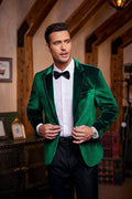 Velvet Slim Fit Solid One Button Blazer (US Only) Blazer COOFANDY Store