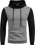 Gym Drawstring Plaid Jacquard Hoodie (US Only) Fashion Hoodies & Sweatshirts COOFANDY Store PAT5 S