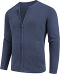 Full Zip Slim Fit Stylish Knitted Cardigan Sweater with Pockets (US Only) Sweaters COOFANDY Store