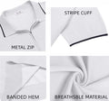 Classic Zipper Short Sleeve Polo Shirt (US Only) Polos COOFANDY Store