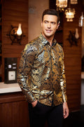 Luxury Design Floral Dress Shirt (US Only) Shirts COOFANDY Store
