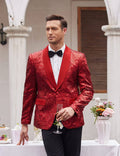 Shiny Sequins Blazer Floral Blazer (US Only) Blazer COOFANDY Store