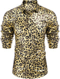 Luxury Design Floral Dress Shirt (US Only) Shirts COOFANDY Store Leopard Print S