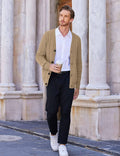Cardigan Knit V Neck Button up Sweaters (US Only) Sweaters COOFANDY Store
