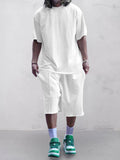 Casual Solid Color Tracksuits Set Sets coofandystore White M