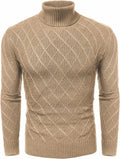 Slim Fit Thick Cotton Pullover Turtleneck Sweaters (US Only) Sweaters COOFANDY Store Khaki S