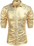 Luxury Design Floral Dress Shirt (US Only) Shirts COOFANDY Store Apricot S