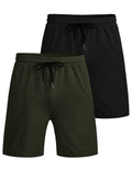 2-Pack Quick Dry Gym Shorts (US Only) Shorts coofandy Black/Olive Green S