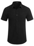 Casual Linen Button Down Shirt (US Only) Shirts coofandystore Black S