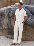 Casual Linen Style Beach Shirt Sets (US Only) Sets coofandystore
