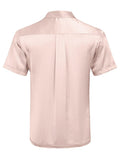 Casual Silk Satin Short Sleeve Shirt (US Only) Shirts coofandy