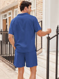 Casual Linen Short Sleeve Shirt Sets (US Only) Sets coofandystore