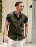 Coofandy Casual Plaid Collar Linen Style Shirt (US Only) Shirts coofandy