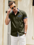 Coofandy Casual Plaid Collar Linen Style Shirt (US Only) Shirts coofandy