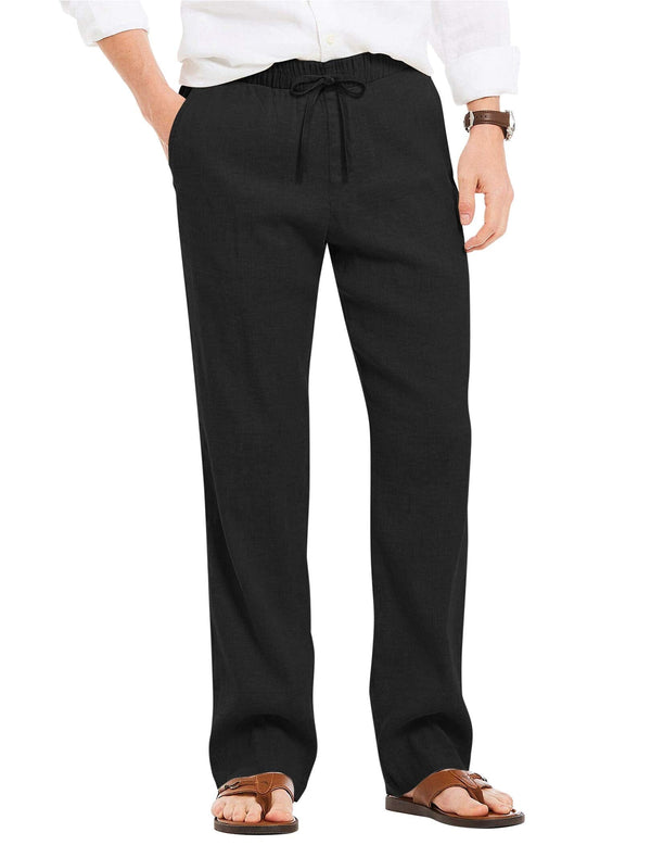 Coofandy Linen Style Beach Yoga Trousers (US Only) Pants coofandy Black S