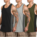 Coofandy 3 Pack Workout Tank Top (US Only) Tank Tops coofandy Black/Army Green/Light Gray S