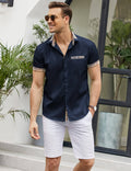 Coofandy Casual Plaid Collar Linen Style Shirt (US Only) Shirts coofandy