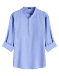 Coofandy Casual Beach Shirts (US Only) Shirts coofandy Blue Striped S