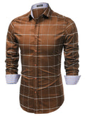 Coofandy Fashion Dress Shirt (US Only) Shirts coofandy Brown S