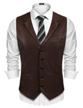 Coofandy Leather Vest (US Only) Vest coofandy Coffee S